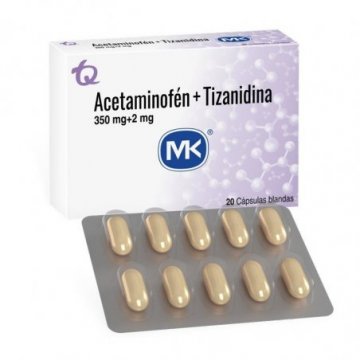Acetaminofén + Tizanidina...