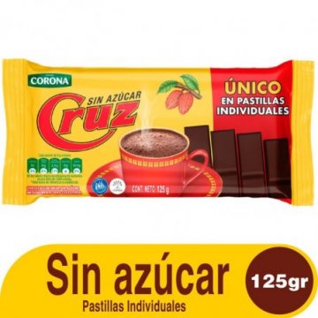 Chocolate cruz sin azúcar...